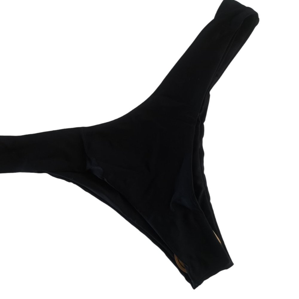 new Brazilian Cut Swimsuit Swimwear Bikini Bottom Black L